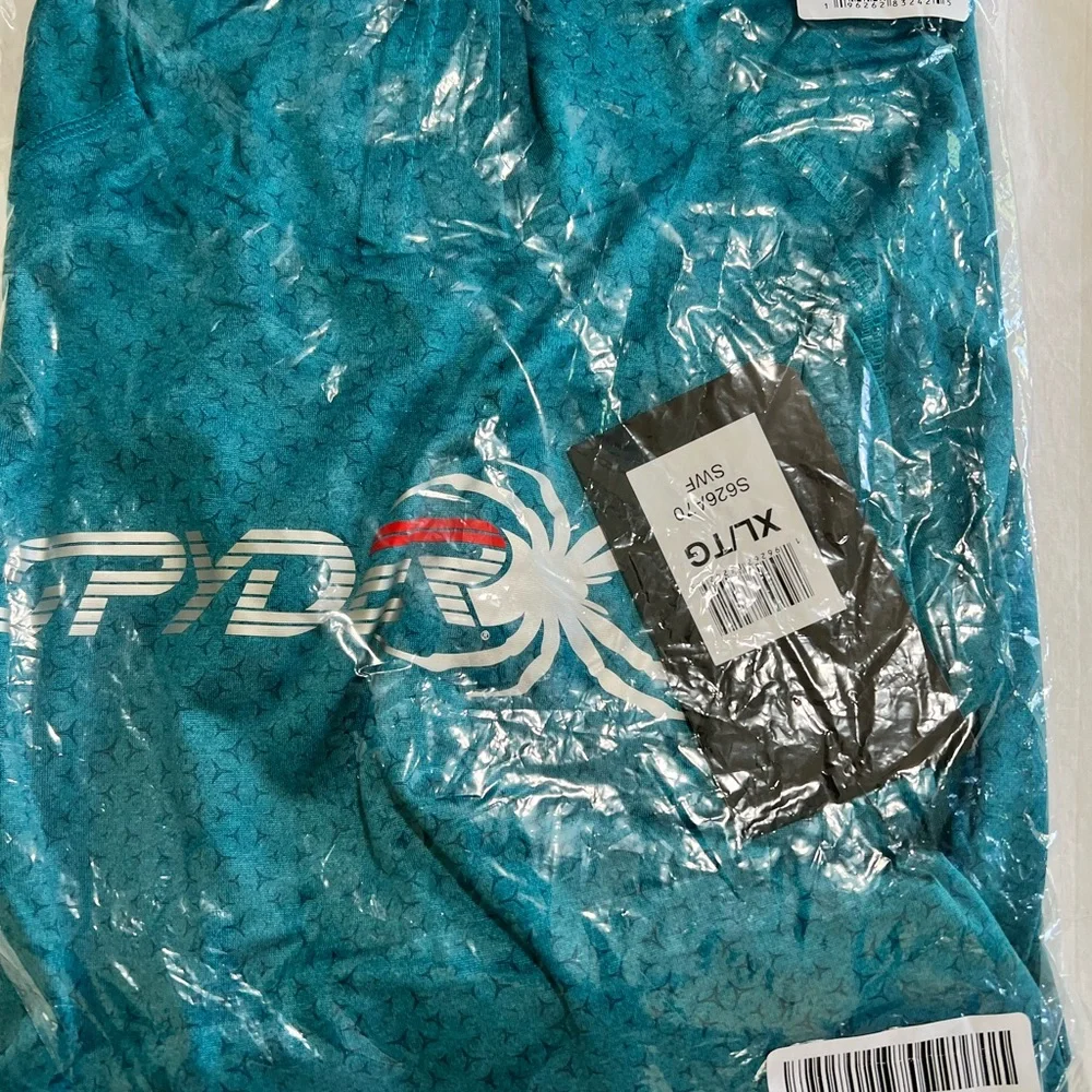 Spyder teal blue Long Sleeve Hoodie size Large - Picture 6 of 6